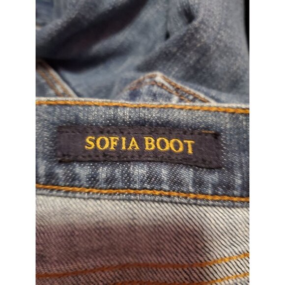 Lucky Brand 8/29 9 Sofia Bootcut Jeans Embroidered Pockets Blue - Picture 7 of 12